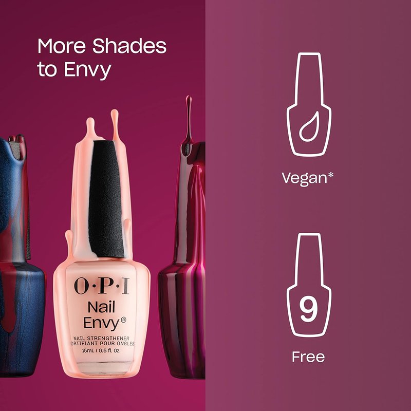 OPI Nail Envy Nail Strengthener - Clear & Opaque Crème Treatment for Weak, Thin Nails