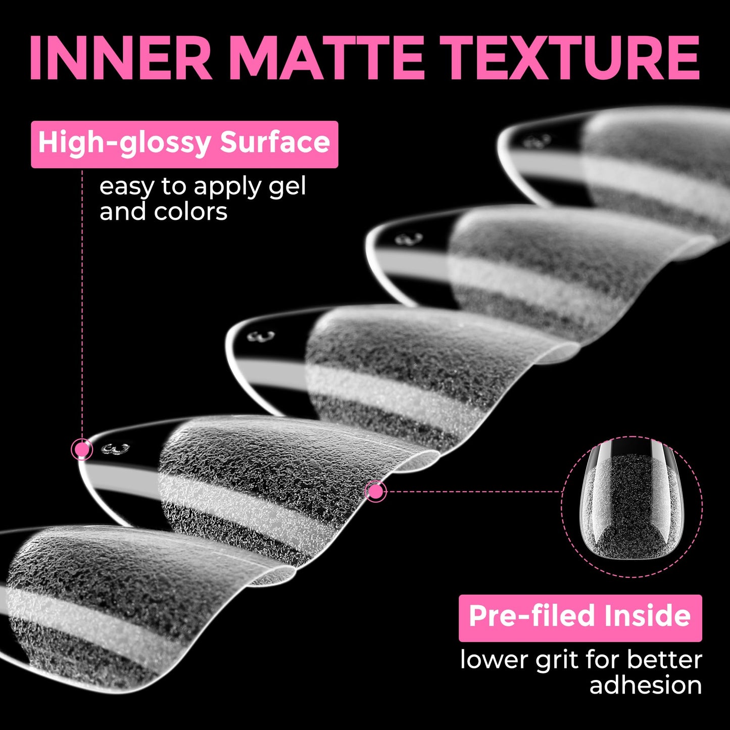 UNA GELLA Short Almond Round Fake Nails 216pcs Almond Press on Nails Pre-shape Oval Gel Nail Tips for Full Cover Acrylic Short Round Nails For Nails tips Extension 12 Sizes