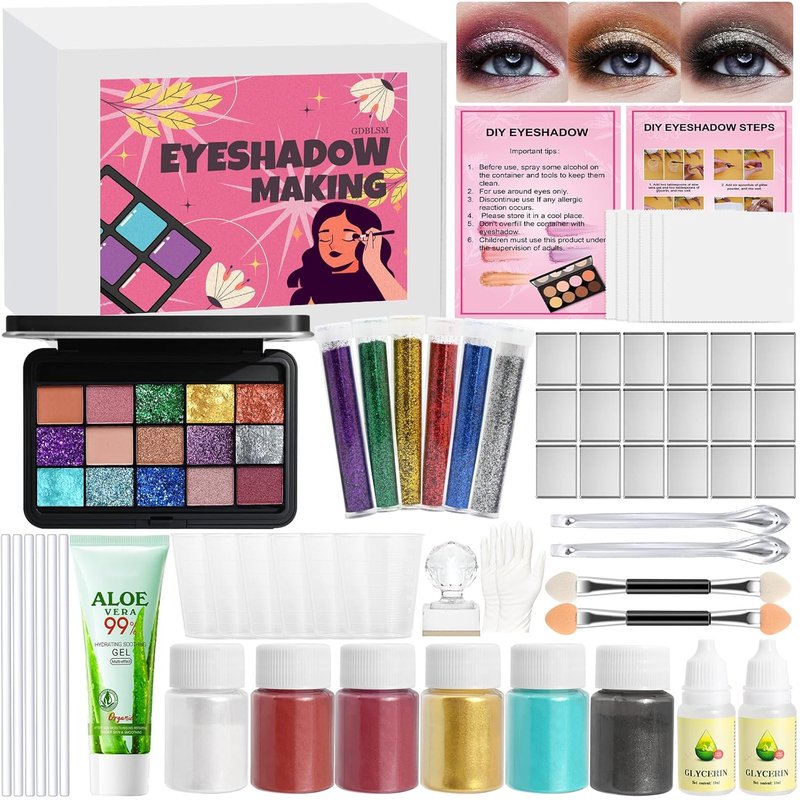 Skiennix Eyeshadow Making Kit - 18 Color Professional Palette with Mirror | Create Custom Shimmer & Matte Shades