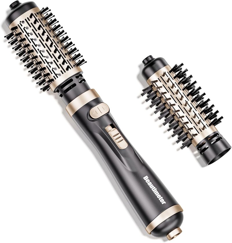 Beautimeter Hair Dryer Brush - 3-in-1 Rotating Blow Dryer Styler with 2-Inch & 1.5-Inch Brushes