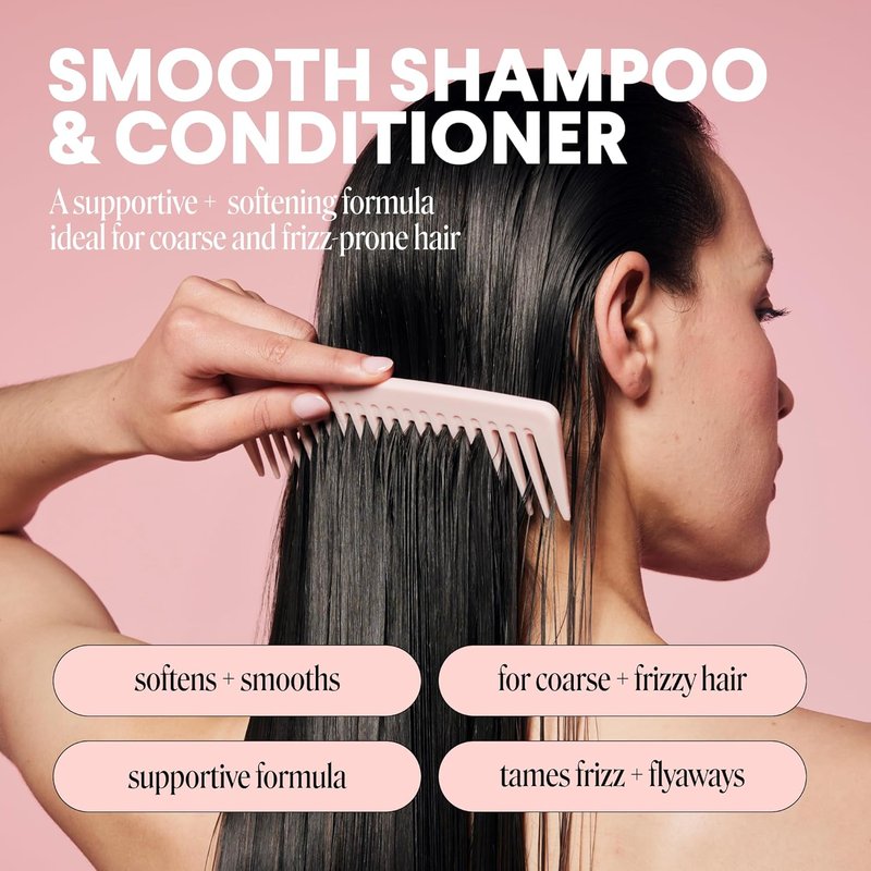 Monday Haircare Smooth Shampoo & Conditioner Set - 12 oz Each | Frizz Control with Coconut Oil & Shea Butter