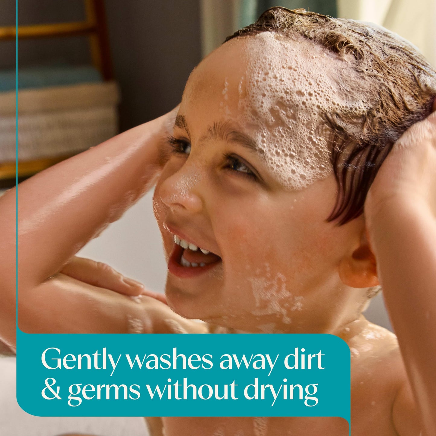 Aveeno Kids Sensitive Skin Face & Body Wash, Nourishing Oat Extract, Wash Away Dirt and Germs Without Drying, Kids Body Wash is Tear-Free, Hypoallergenic, Sulfate- & Dye-Free, 18 Fl Oz