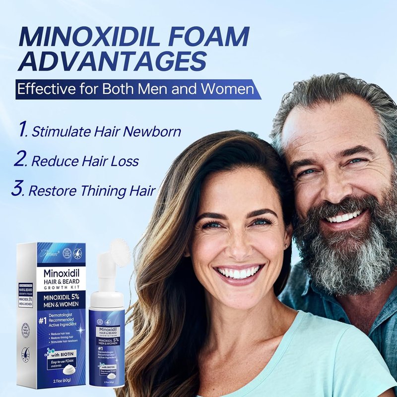 Regine Switzerland 5% Minoxidil Foam for Men & Women - Effective Hair Growth Treatment (60ML)
