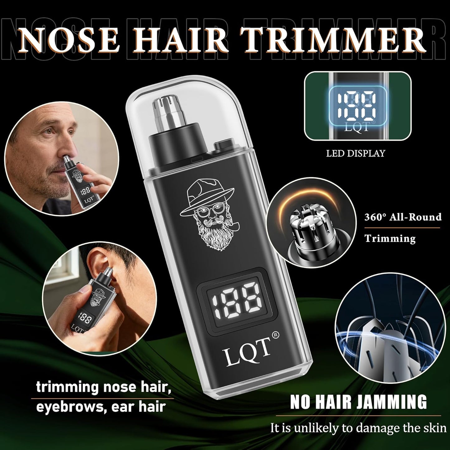 Skiennix Professional Barber Kit - Cordless Hair Clipper & Beard Trimmer Set | LED Display, Home Grooming Tools