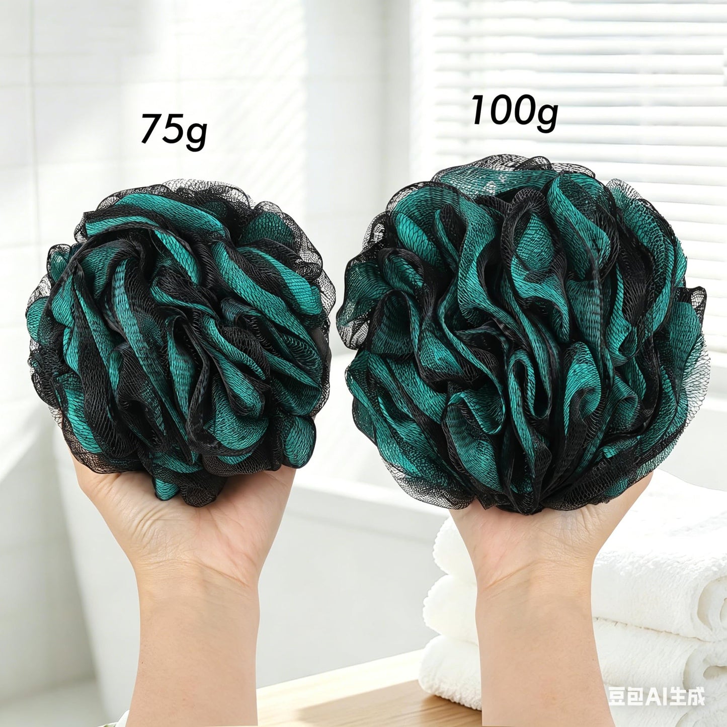 BTYMS Extra Large Bath Sponge Loofahs 75g/pc Luffa Shower Pouf Exfoliating Mesh Puff for Shower - Pack of 6