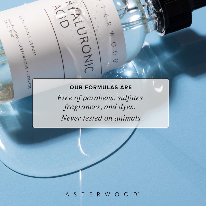 Asterwood Pure Hyaluronic Acid Serum for Face - Plumping, Anti-Aging, Hydrating - Fragrance-Free - 1 Fl Oz