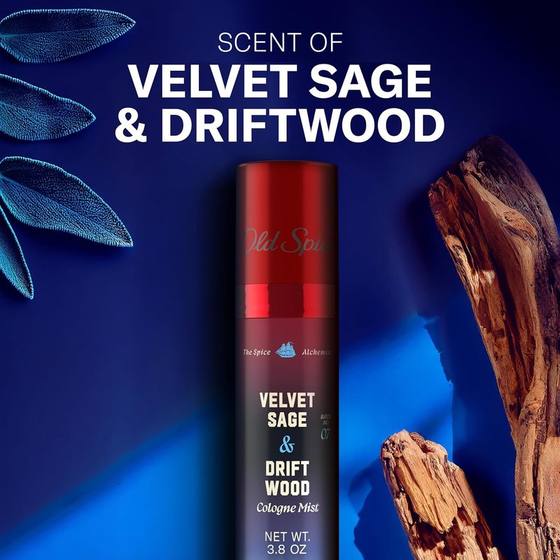 Old Spice Cologne Mist for Men - Spice Alchemist Collection | Velvet Sage & Driftwood, 3.8 oz