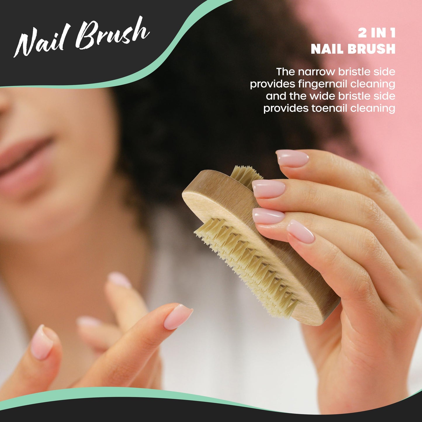 Nevlers Natural Boar Bristle Dry Brush for Body Massage 5-Piece Set