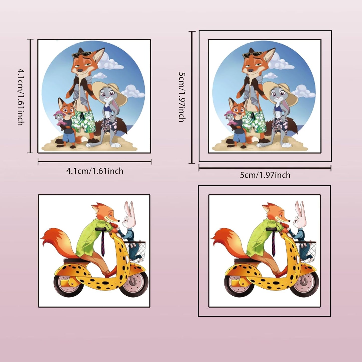 Zootopia 2 Temporary Tattoos - 20 Sheets of Fun Cartoon Stickers for Kids' Parties & Rewards