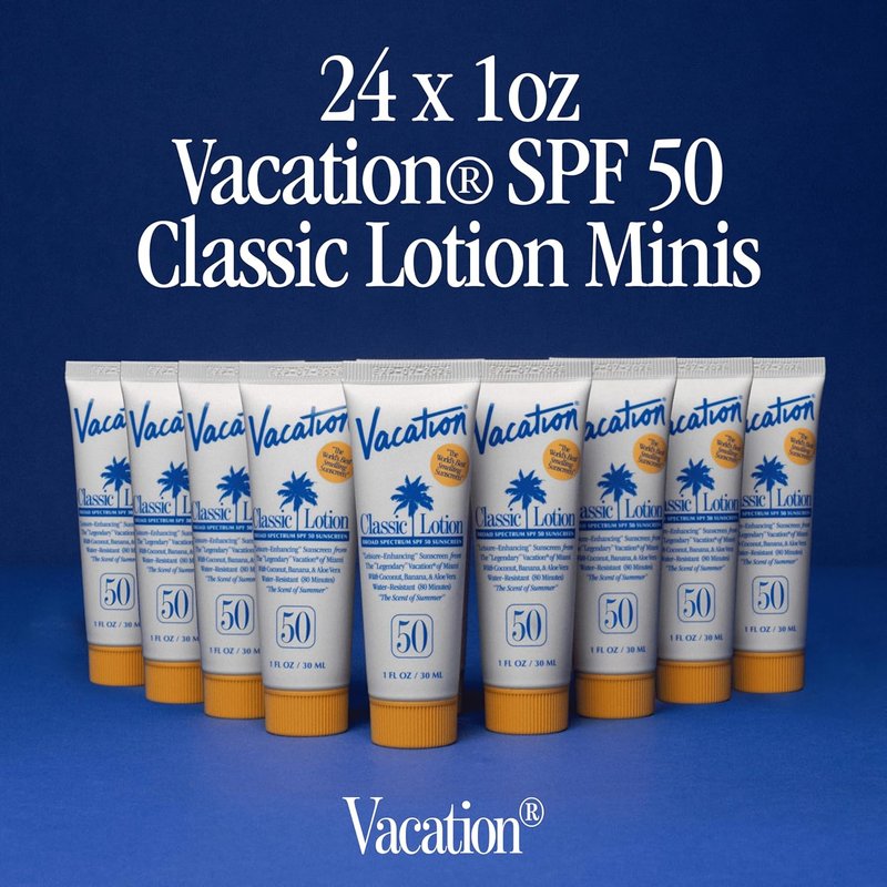 Mini Classic Sunscreen Lotion SPF 50 - Water-Resistant Travel Size | 1 Fl. Oz. (Value Pack of 24)