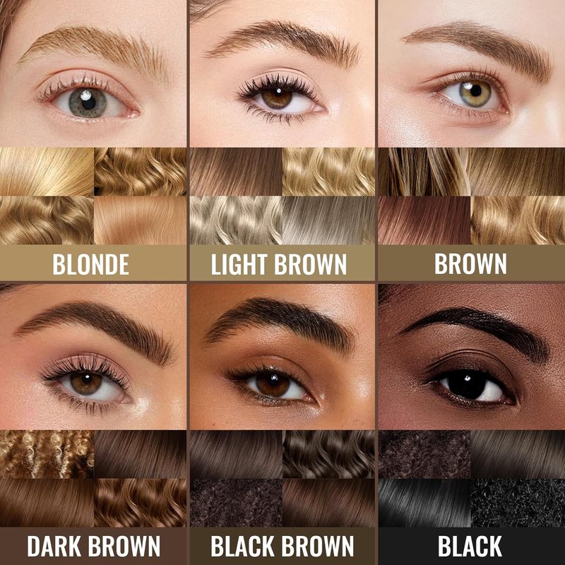 Eyebrow Pencils for Women - Precise 4-Tip Brow Pen 2 Pack | Natural-Looking Fuller Brows, Light Brown