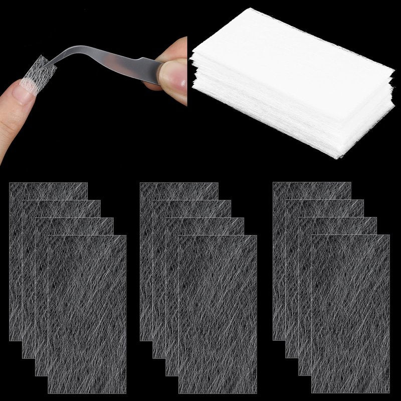 200 Pcs Silk Nail Wraps Extensions Fiberglass Nail Silk Wrap Art Extension Protector Nails Repair Kit for Split Broken Natural Nails Ideal for Home and Salon Use