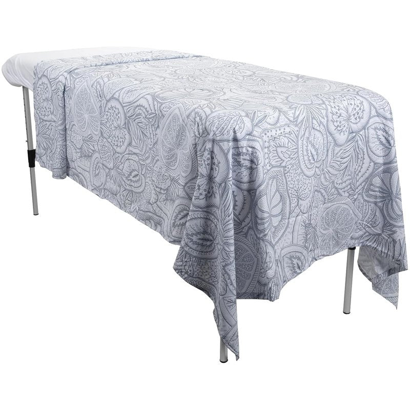 ForPro Premium Microfiber Flat Sheet - Ultra-Light, Stain & Wrinkle-Resistant | 63" W x 100" L, Island Tranquility White
