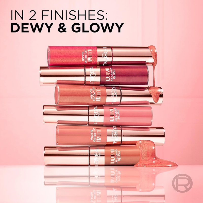 L'Oreal Paris True Match Lumi Liquid Blush - Intense Glowy Formula in Medium, 0.33 Fl Oz