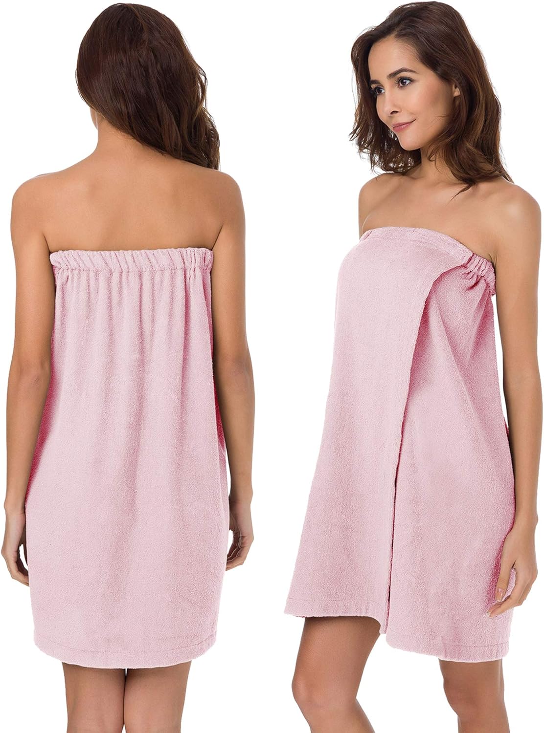 Women’s Bath Towel Wrap Robe - Soft Cotton Terry Spa Cloth | Adjustable Closure for Shower, Travel, Pool, Gym