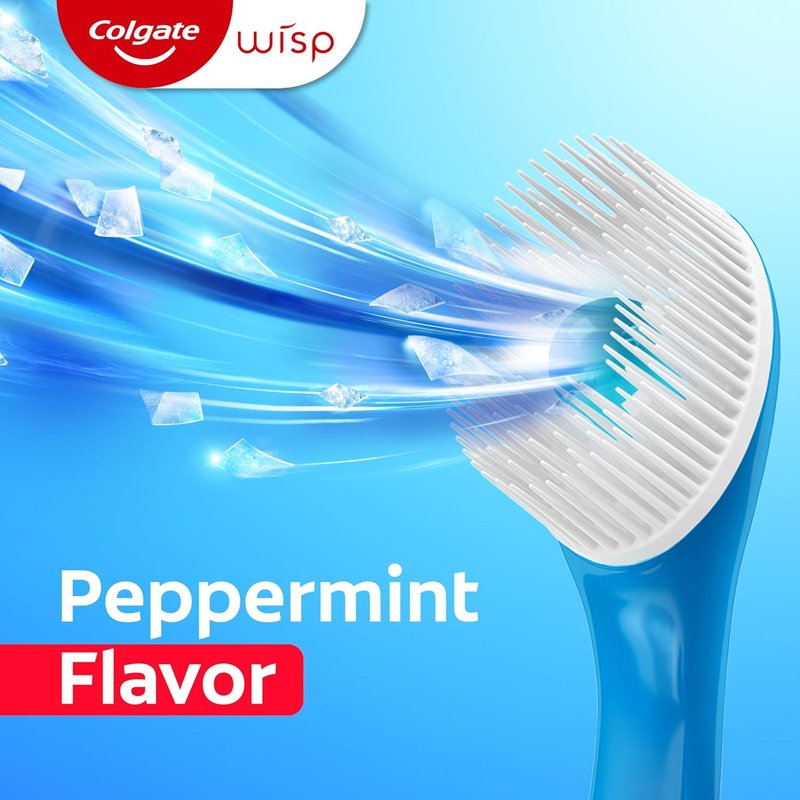 Colgate Max Fresh Wisp Disposable Travel Toothbrushes - Peppermint Flavor | 24 Count (Pack of 4)