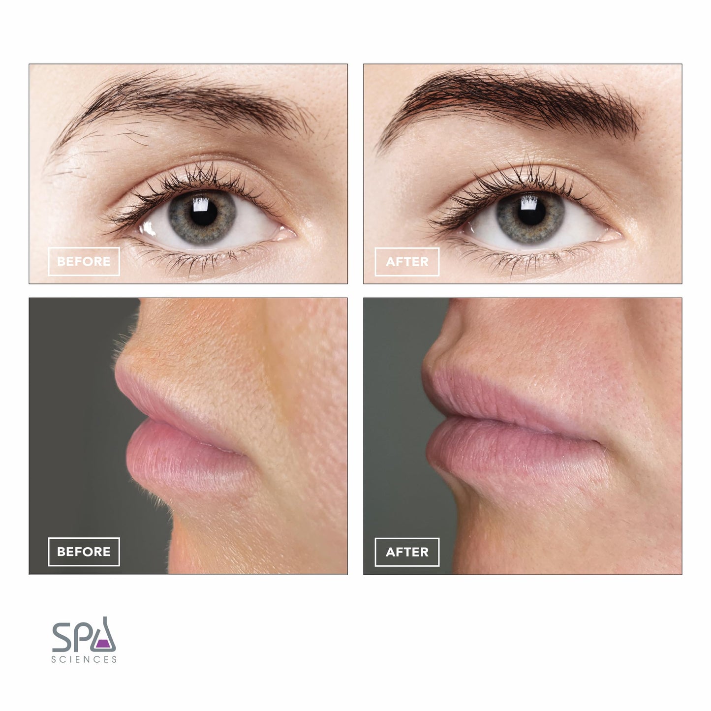 SPA SCIENCES AIVA: 2-in-1/Double Sided Facial Hair Remover & Eyebrow Trimmer USB Rechargeable with Built-in LED Lights