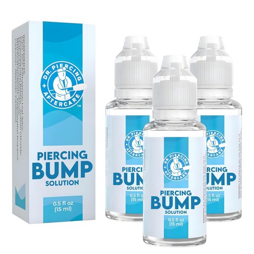 Dr. Piercing Aftercare Keloid Drops – Non-Greasy Saline Solution for Keloid Bump Removal for Piercings - May Reduce Appearance of Nose Piercing Bump, Nose Ear Lip Belly (15 mL)