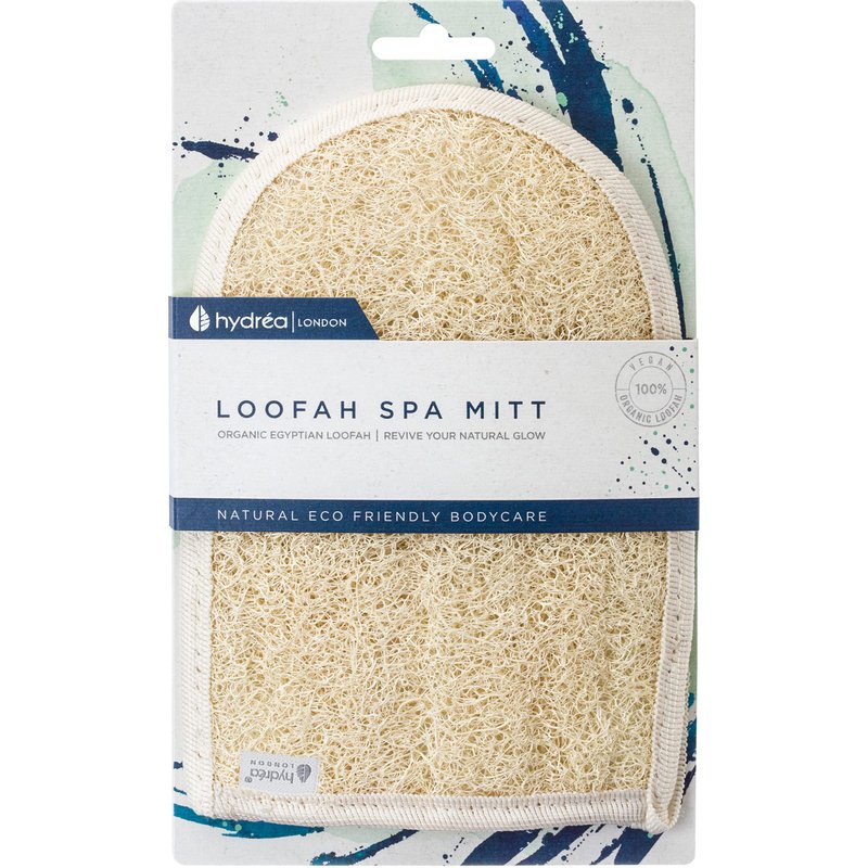 Hydrea London Exfoliating Glove - Organic Egyptian Shower Loofah & Dual-Sided Face Mitt Exfoliator - Body Scrubber for Men & Women, Dead Skin Cell Remover, & Bath Scrub for Deep Exfoliation & Detox