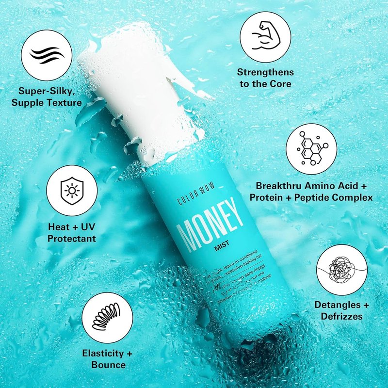 Color Wow Money Mist - Luxe Leave-In Conditioning Treatment for Glossy, Silky Hair | Moisturizes & Defrizzes
