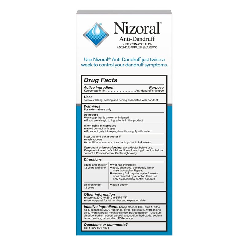Nizoral Anti-Dandruff Shampoo - Powerful Relief for Flaky Scalp | 7 Fl Oz (Pack of 2)