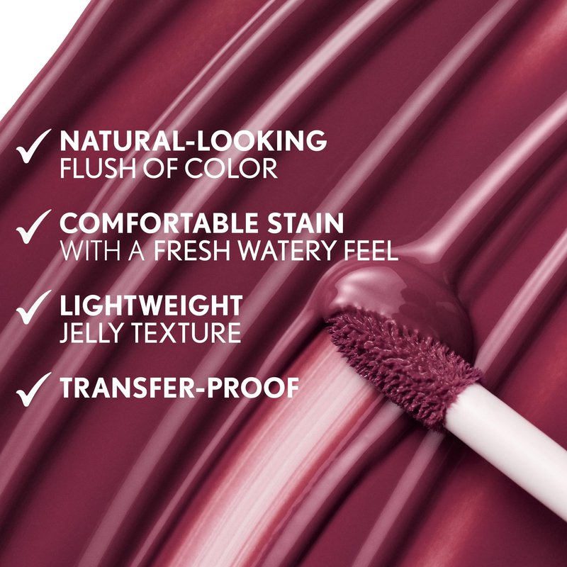 COVERGIRL Clean Fresh Jelly Water Tint, Lip & Cheek Tint, Transfer-Proof, Hydrating - 40 Jelly Nude (Rosewood Glow)