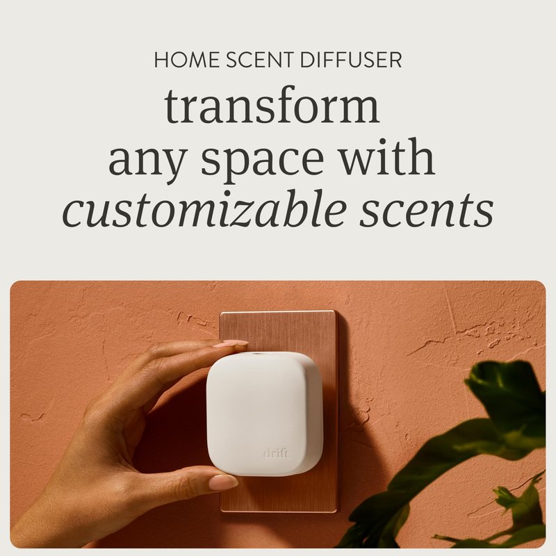 Drift Home Scent Diffuser Starter Kit in Teak - Adjustable and Long Lasting Diffuser Aroma - Clean Ingredients, Pet Safe