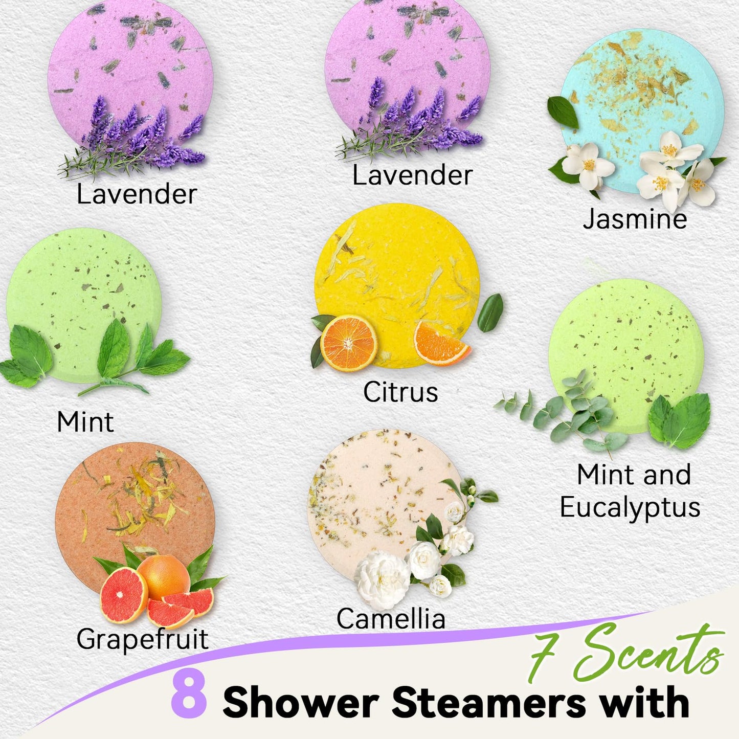 Relaso Shower Steamers Aromatherapy 8 Pack, Birthday Gifts for Women Men & Luxury Gift Box Packaging, Premium Shower Bombs with Natural Essential Oils, Home Spa Stress Relief, Relaxation Self Care
