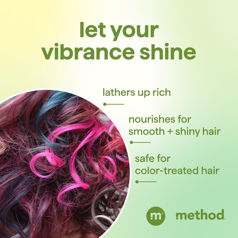 Method Color Protect Shampoo, Mindful Matcha – Safe for and Protects Color-Treated Hair, with Strengthening Peptide – Sulfate free, Paraben free & Silicone free – 14 oz