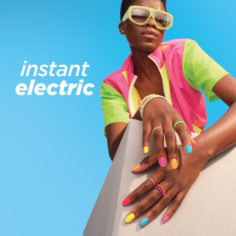 Sally Hansen Insta-Dri Electric Feels Nail Polish | Quick Dry, Long Lasting, Streak-Free Shine | Opaque, Shiny | 277 Hot Pink-tensity | Neon Pink Nail Color