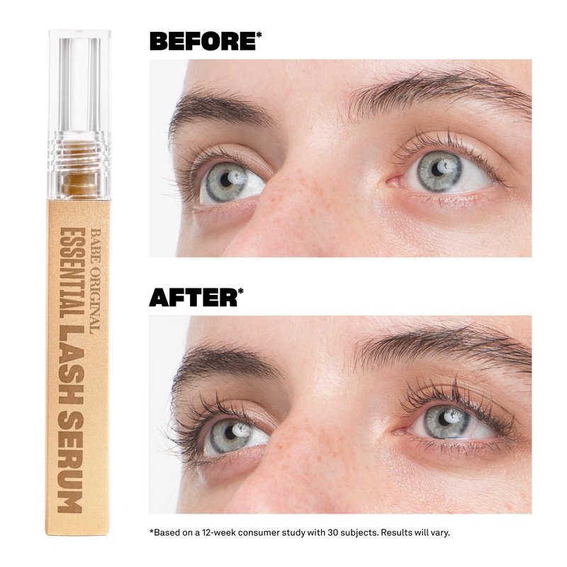 Babe Original Lash Serum - Fuller & Longer Looking Eyelashes, Lash Enhancing Serum, for Natural Lashes and Lash Extensions, 1mL, Starter Supply
