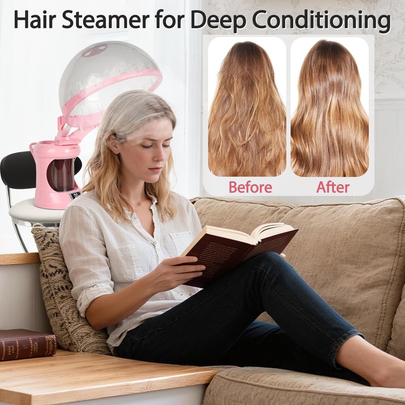 LKT COBTAC Hair Steamer 2 in 1 Hair and Facial Steamer,Design for Personal Use at Home or Small Salon Shops