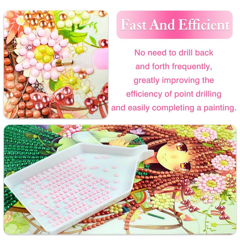 6 PCS Plastic Diamond Painting Bead Sorting Trays – Durable Craft Accessories for DIY Diamond Art, Nail Art & Phone Decoration