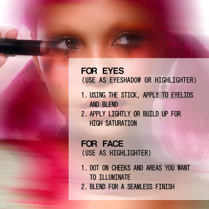 about-face Cooling Chromes Eye + Face Highlighter — Cool-to-Touch Shimmer Stick, Ultra-Reflective Glow, Vegan & Cruelty-Free, Gold (Hypnotize)
