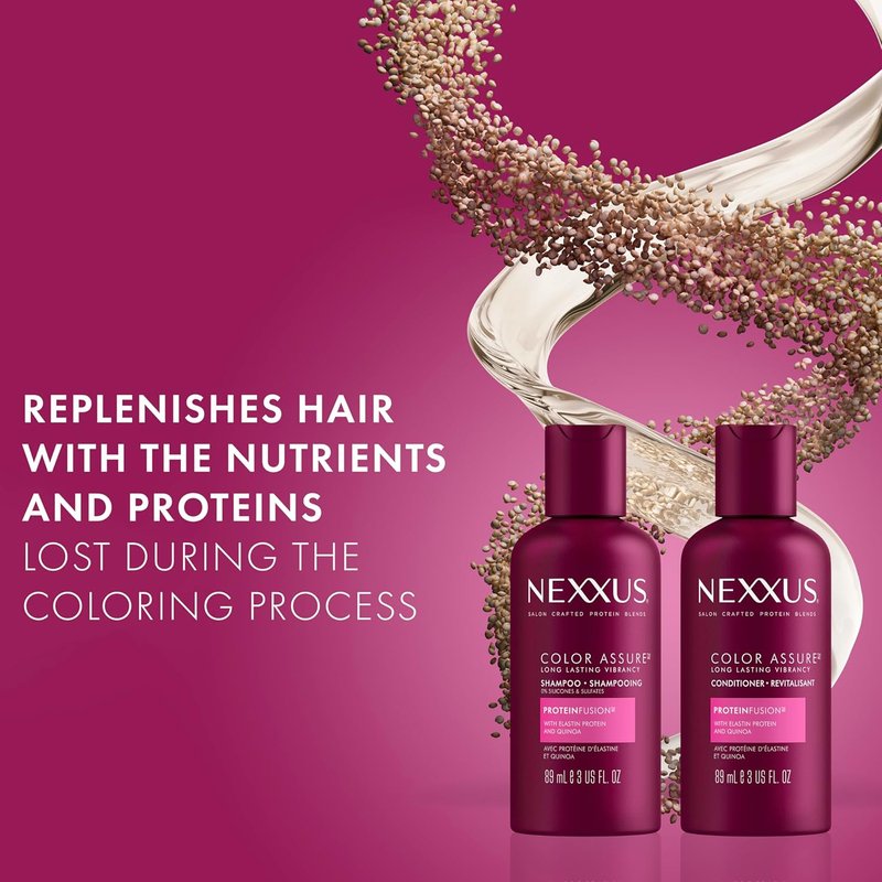 Nexxus Hair Color Assure Shampoo - Sulfate-Free Formula with ProteinFusion for Color-Treated Hair | 3 oz