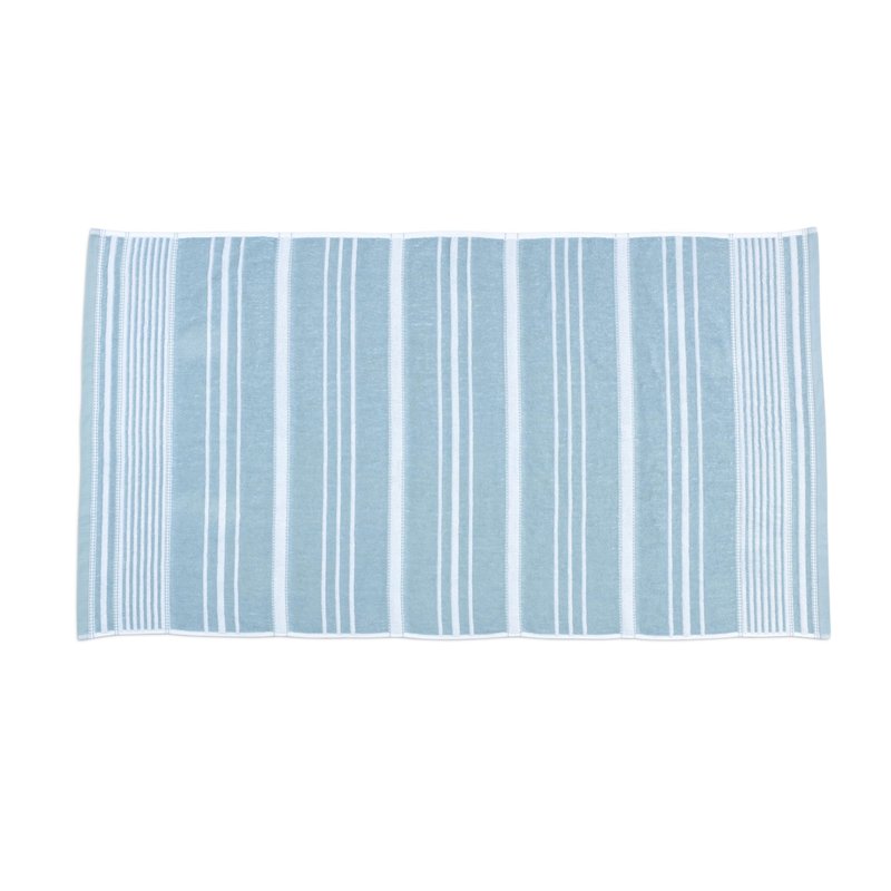 Martex Restore Batten Stripe Bath Towel – Soft, Absorbent, Moisture-Wicking and Quick to Dry – Lightweight for Everyday Use – Comfortable Feel with Convenient Loop for Hanging – 30" x 56" – Mineral