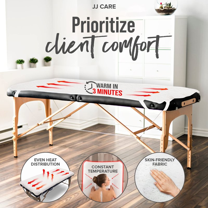 JJ CARE Massage Table Warmer 31"x71", Digital 5 Heat Control Massage Bed Warmer Fleece Pad w/Detachable 12 FT Cord, Table Warmer Massage Therapy w/Overheat Protection, Massage Table Heating Pad