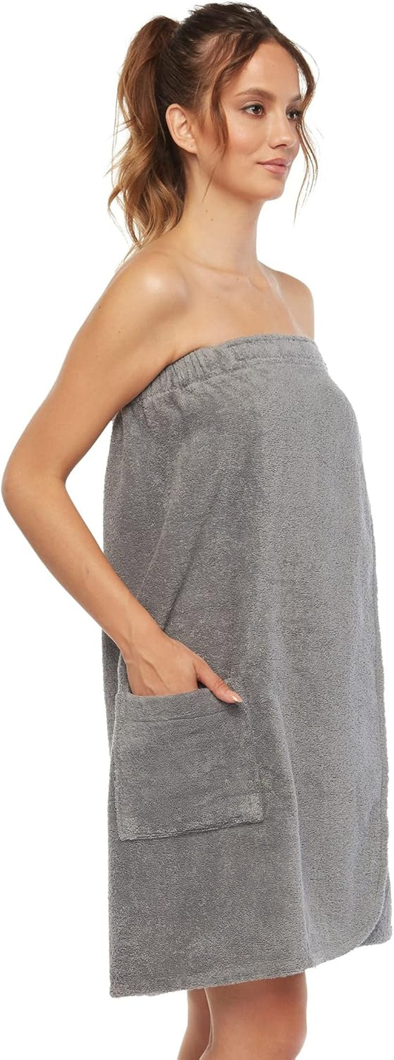 Arus Women's Organic Turkish Terry Cotton Bathrobe - GOTS Certified, Adjustable Closure, Soft & Comfortable