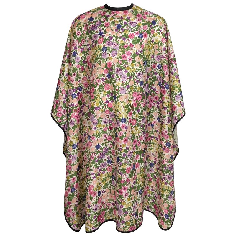 Salon Cape for Women, Hair Cutting Cape with Snaps, Professional Large Barber Stylist Hairdresser Cape, Waterproof & Light Weight & Machine Washable- 63”× 56” (Floral)