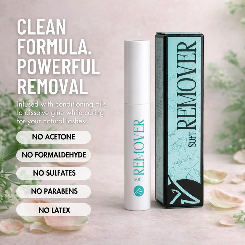 Gazelle Softouch Eyelash bond Remover, Plant-Based EyesCluster Lash Remover for Individual False Lashes - Safe for Sensitive Bond and Wispys, 2x More Effective, Gentle Non-irritating