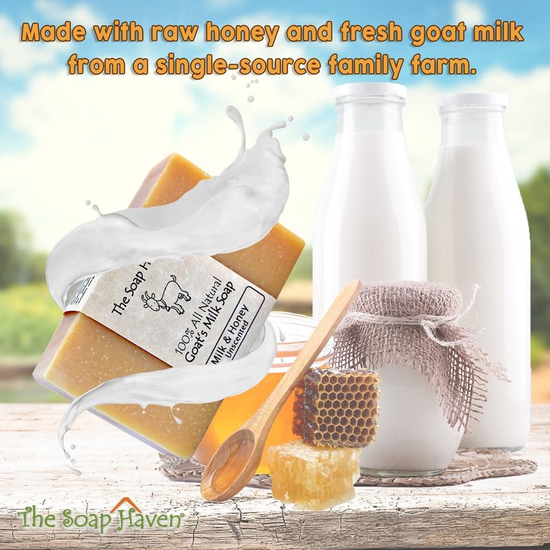 Goat Milk Soap Bars by [Brand Name] - Handmade, All-Natural & Unscented | Perfect for Sensitive Skin & Babies
