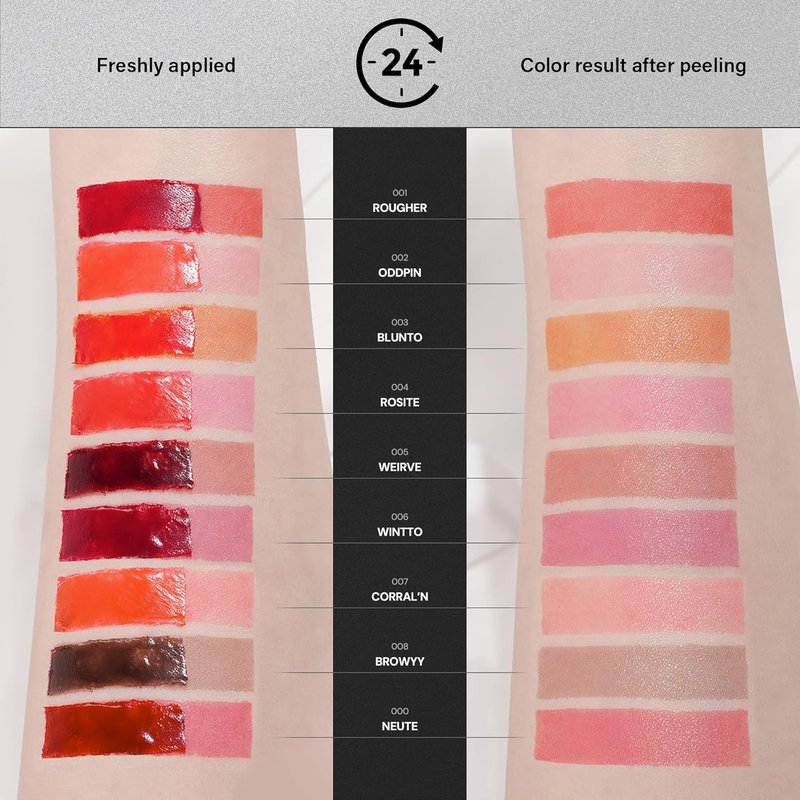 Oiad Liptique Lip Plumping Stain - 24-Hour Waterproof Lip Tattoo, Nourishing Korean Tint (005 WEIRVE)