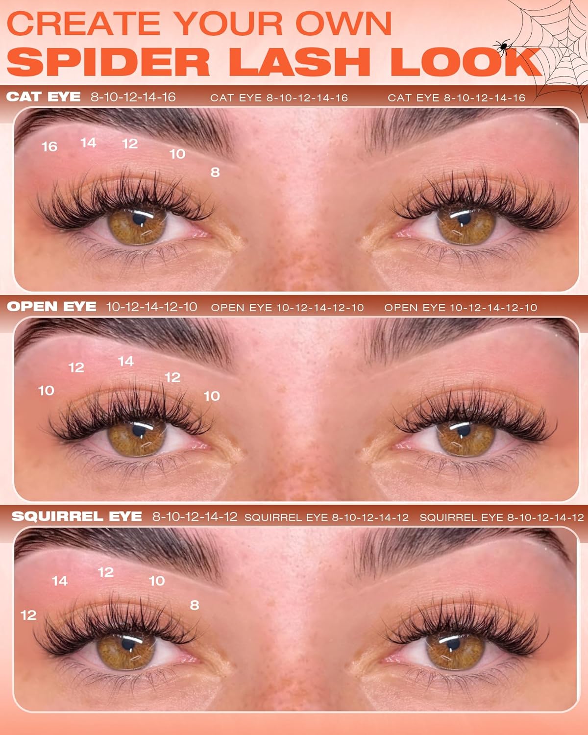 Spider Lash Clusters - Wispy Eyelash Extensions 8-16MM | Natural Fluffy DD Curl for DIY Beginners