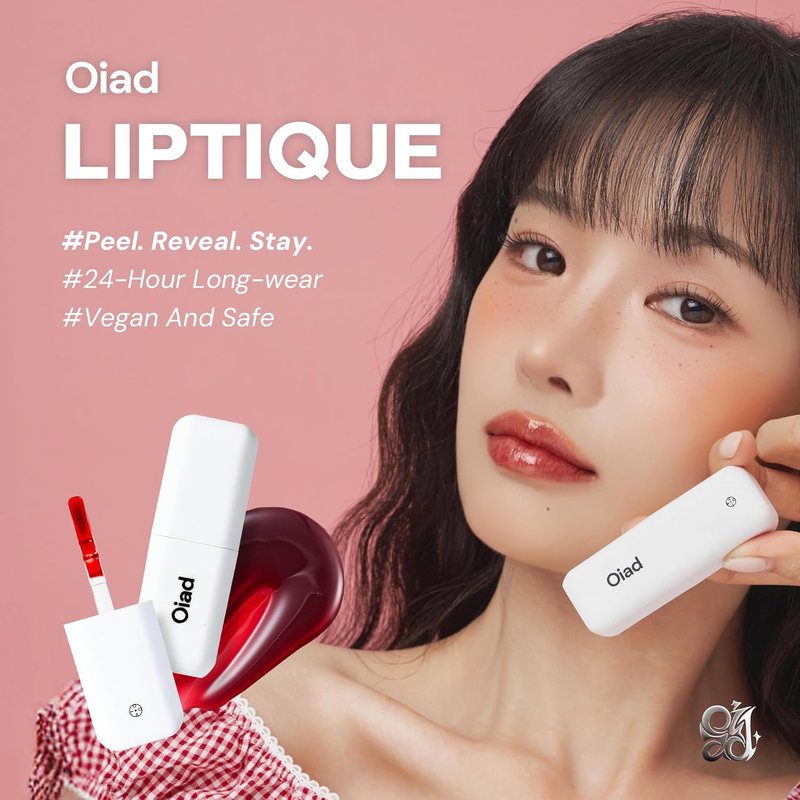 Oiad Liptique Lip Plumping Stain - 24-Hour Waterproof Lip Tattoo, Nourishing Korean Tint (005 WEIRVE)