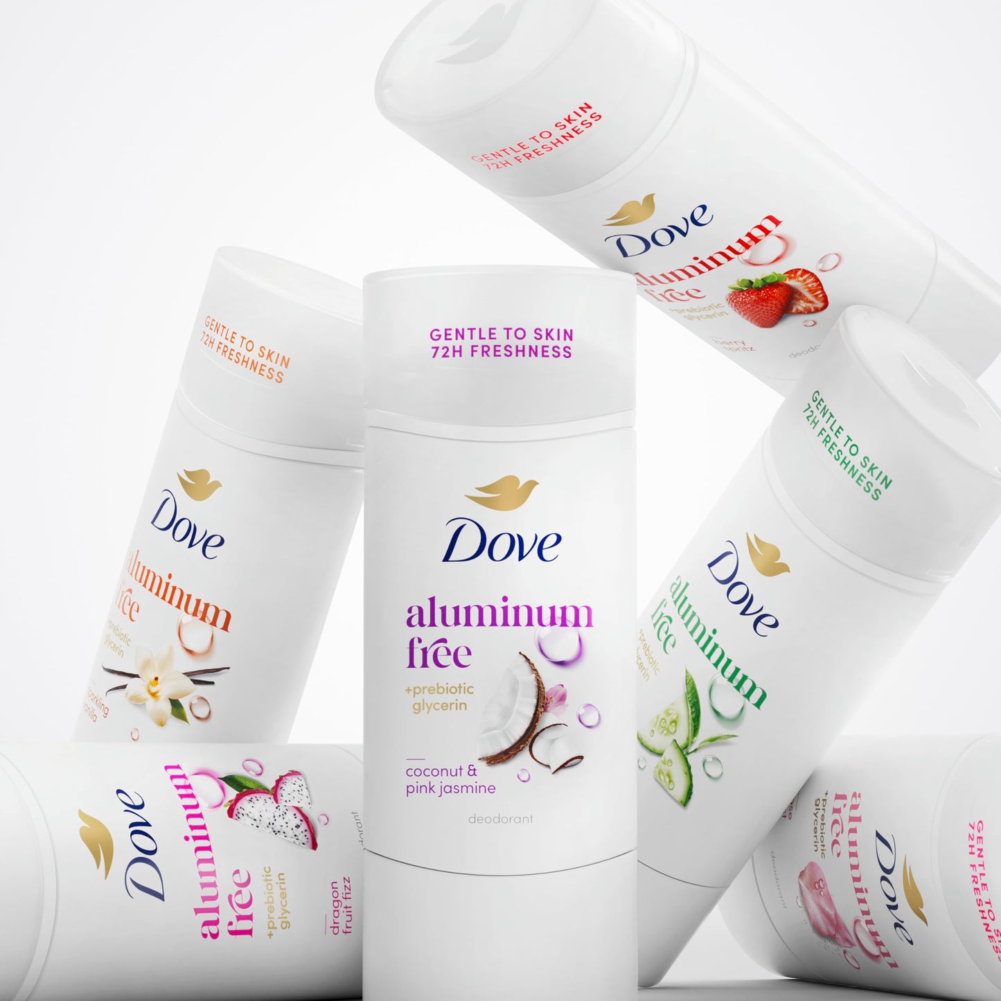 Dove Deodorant Stick Cucumber & Green Tea for 72 Hour Odor Protection Aluminum Free 2.4 oz