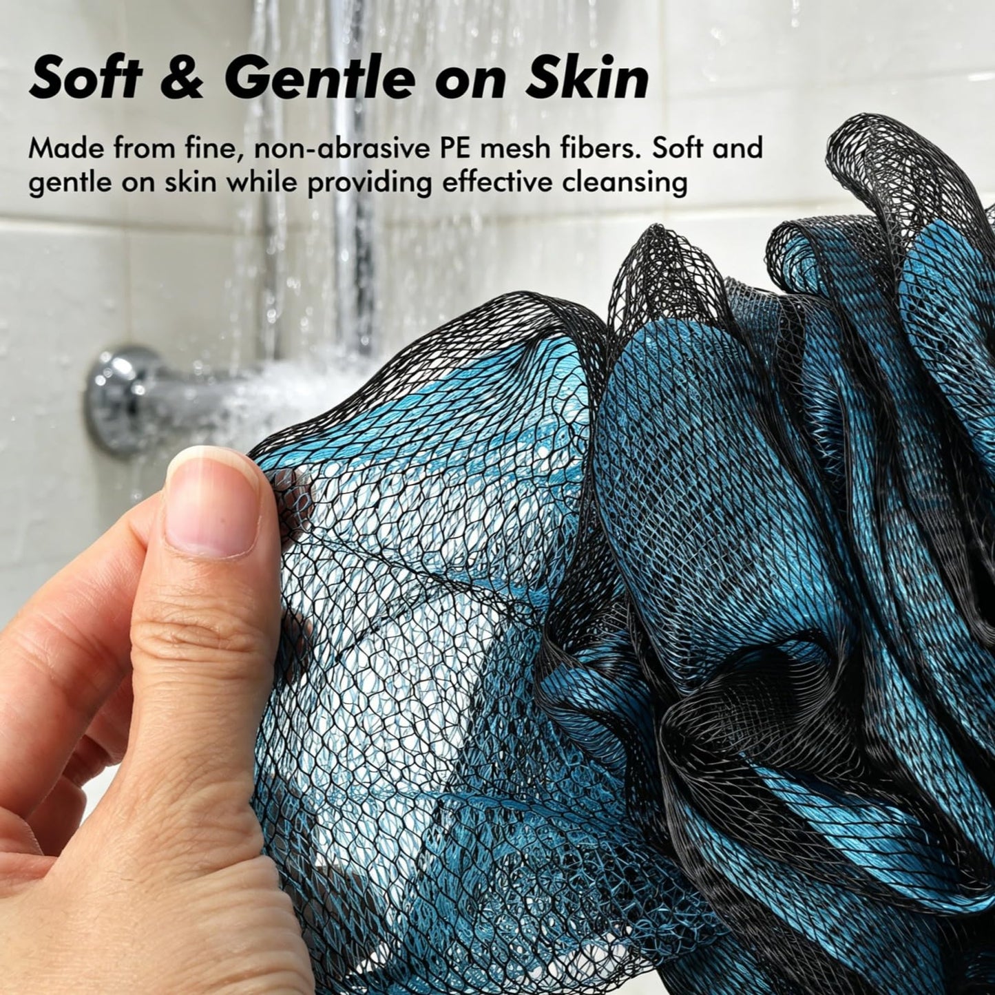 BTYMS XXL Bath Sponge Loofahs 100g/pc Luffa Shower Pouf Exfoliating Mesh Puff for Shower - Pack of 6