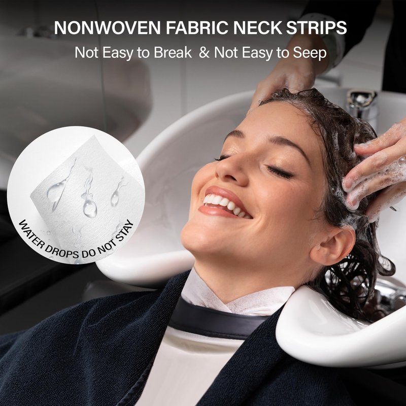 Neck Strips Professional Non-Woven Fabric Tape - 100 Count Electrostatic Adsorption Disposable Haircut Paper Neck Band for Barbers and Hairstylists Salon Accessories
