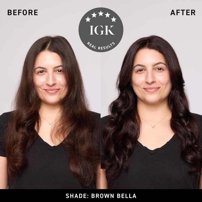 IGK Brown Bella Hair Gloss - Chocolate Brown Color Depositing Mask | Boost Shine & Enhance Brunette Tones | 6 oz