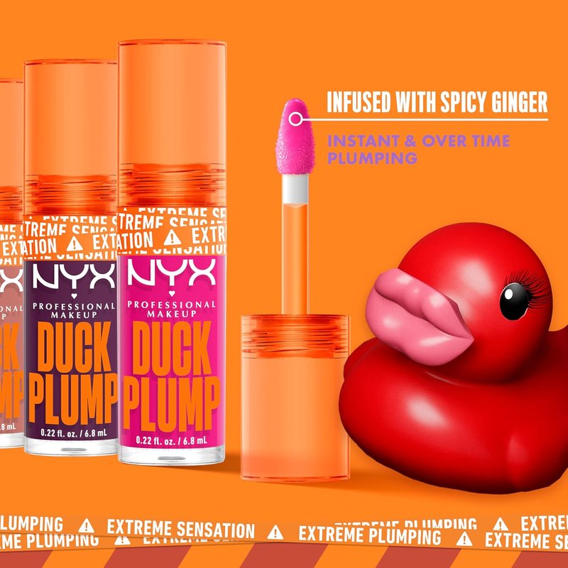 NYX Professional Makeup Duck Plump High Pigment Lip Gloss - Vegan Cherry Spice (Transparent Red)