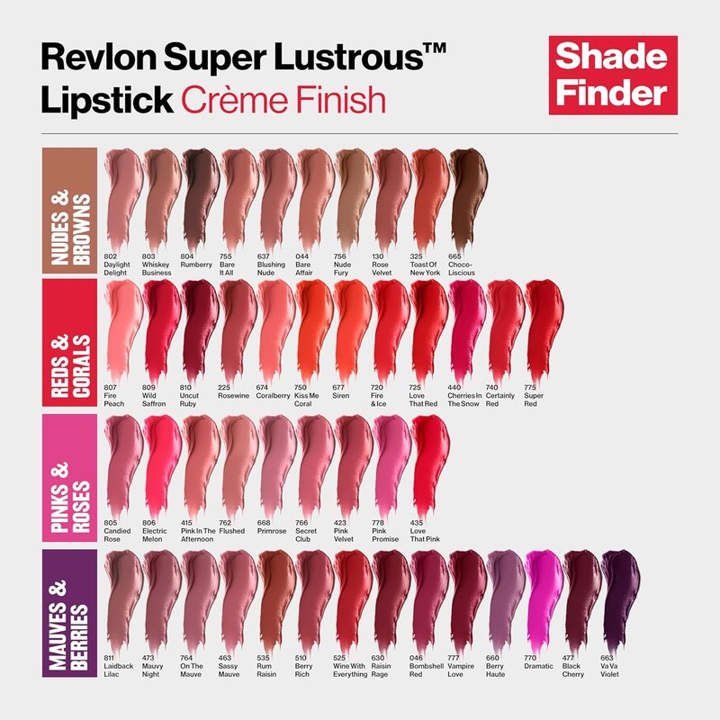 Revlon Super Lustrous Lipstick - Creamy Formula for Soft, Fuller Lips | 764 On the Mauve, 0.15 oz